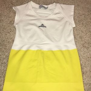 Stella McCartney white and yellow tennis shirt